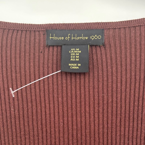 House of Harlow 1960 Ribbed Knit Top Bodysuit - Picture 3 of 4